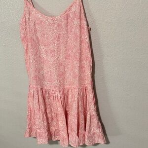 Beautiful Pink Floral Sleeveless Sundress